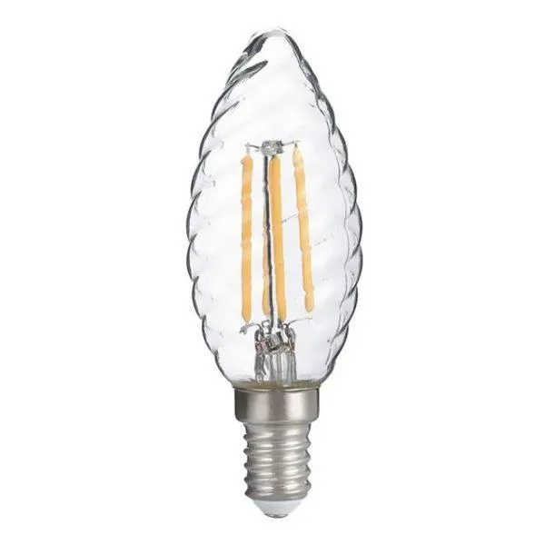 LAMPADINA LED TORTIGLIONE E14 40W 4W LUCE CALDA