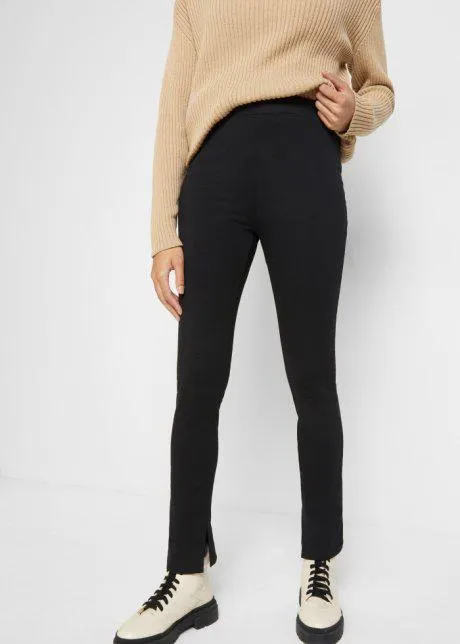 Leggings a vita alta con spacco