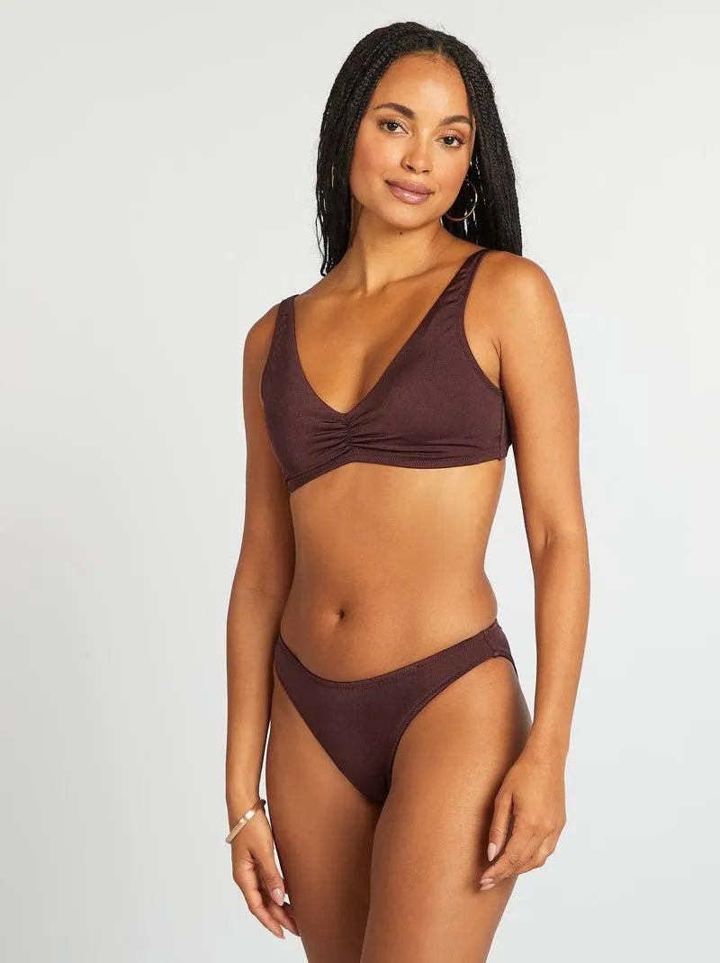 Reggiseno bikini sportivo - VIOLA