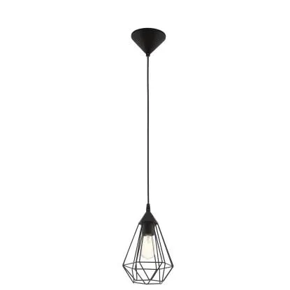 Lampadario a sospensione Tarbes nero E27 60 W Ø 17,5 x H 110 cm