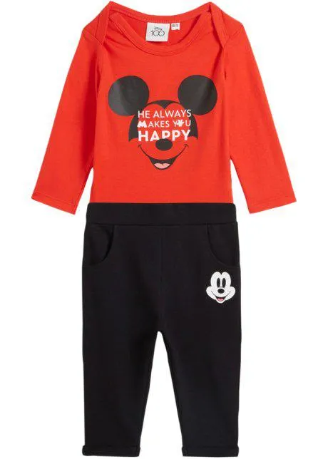 Body e pantaloni Disney con Mickey Mouse (set 2 pezzi)