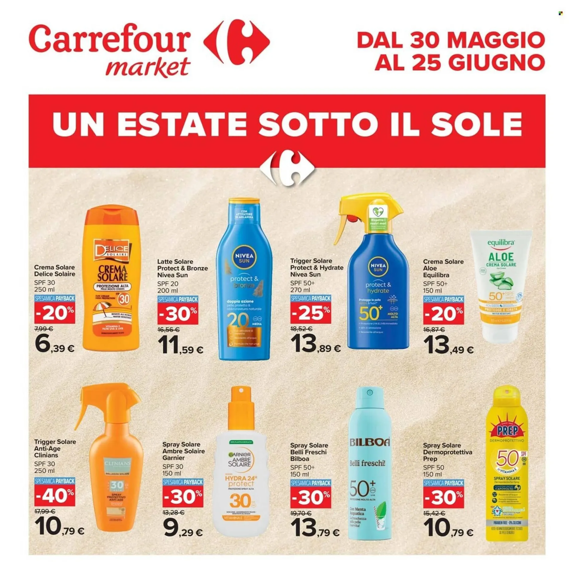Volantino Carrefour Market da 30 maggio a 25 giugno di 2025 - Pagina del volantino 1