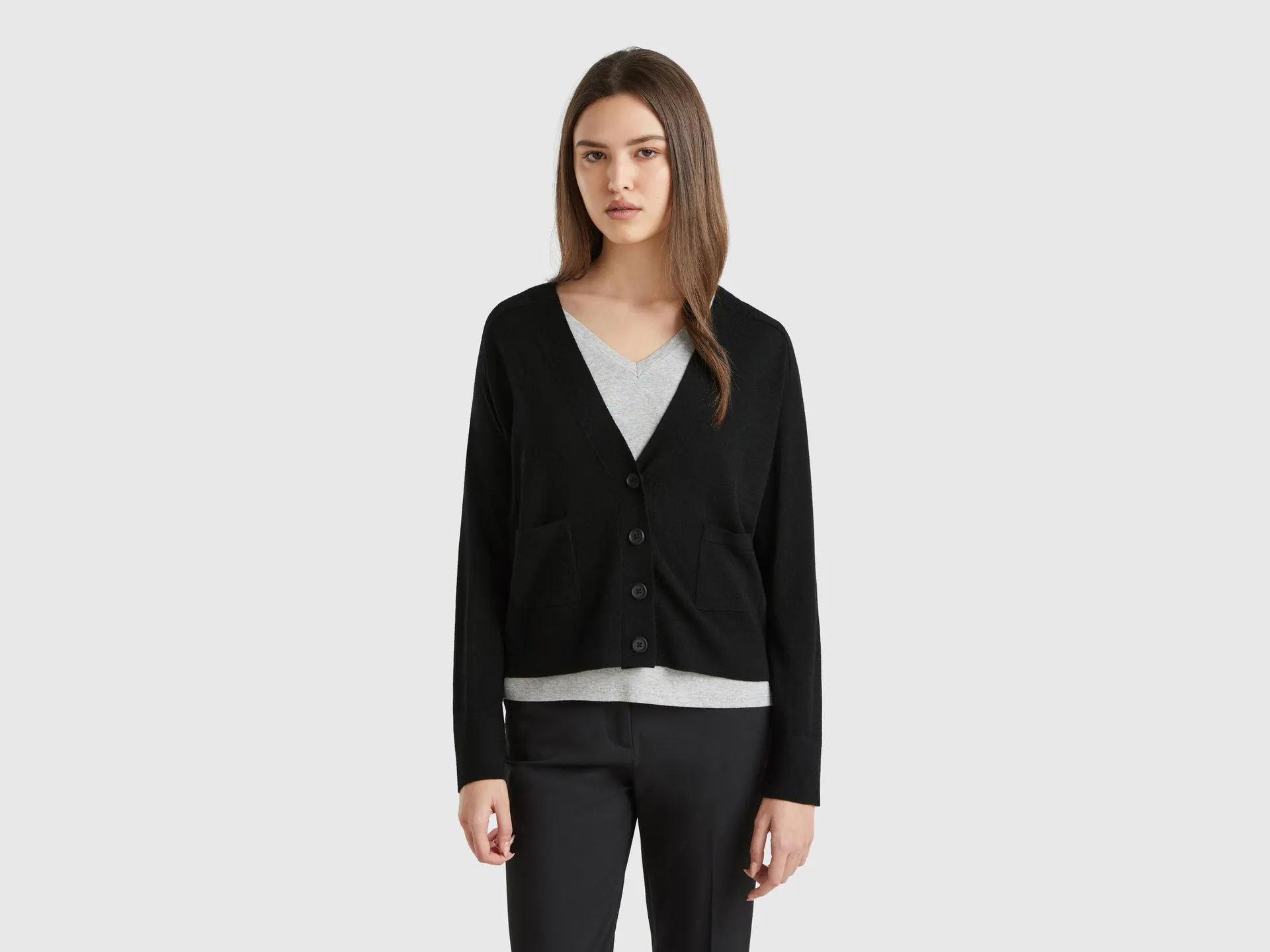 Cardigan in pura lana Merino