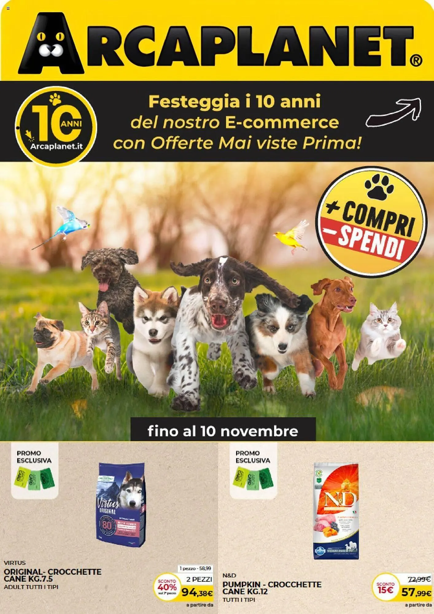 Volantino Arcaplanet da 28 ottobre a 10 novembre di 2024 - Pagina del volantino 1