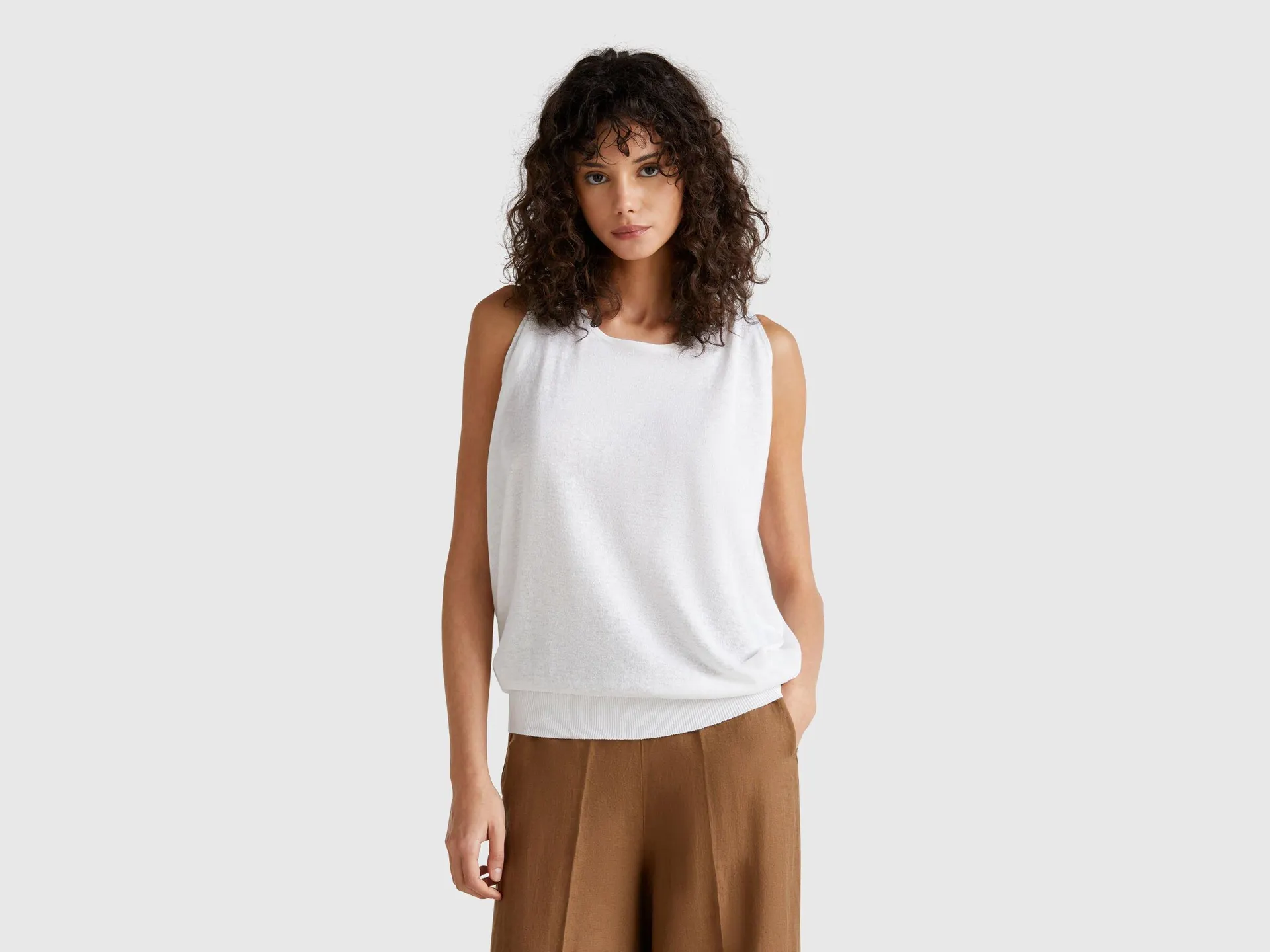 Maglia reversibile in misto lino