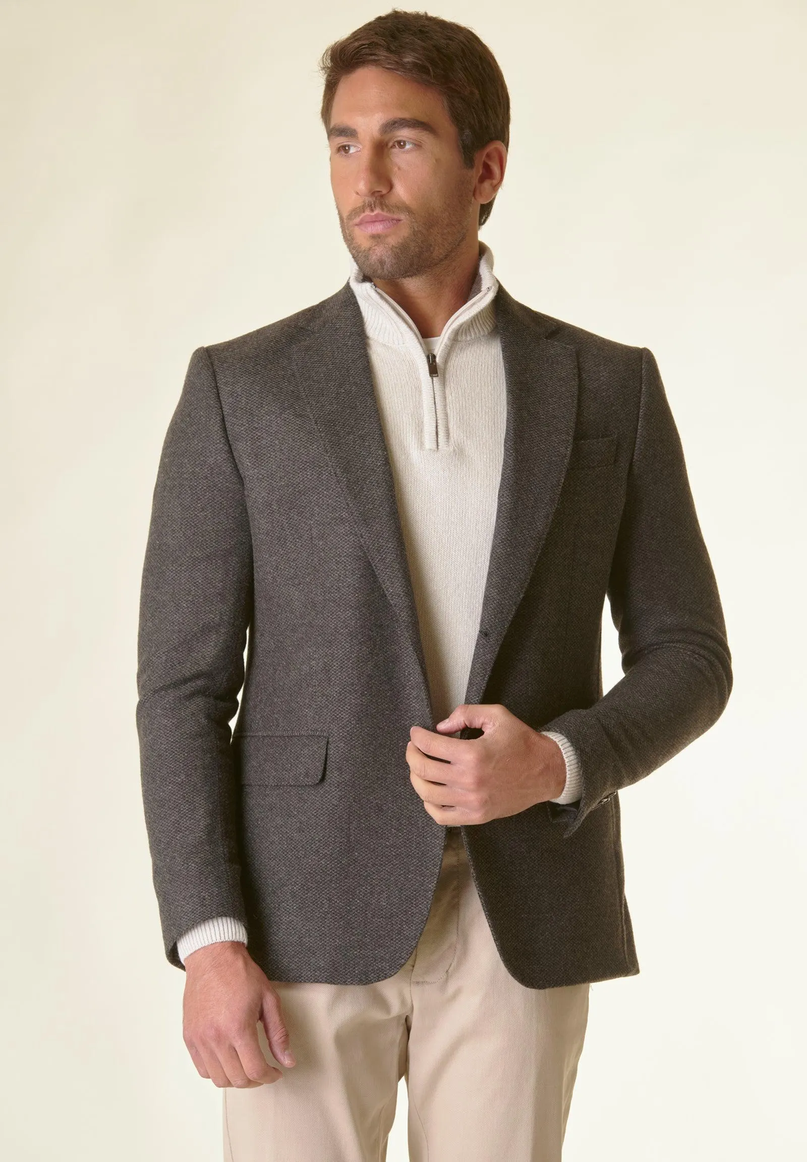 Giacca Moro tweed operata foderata custom