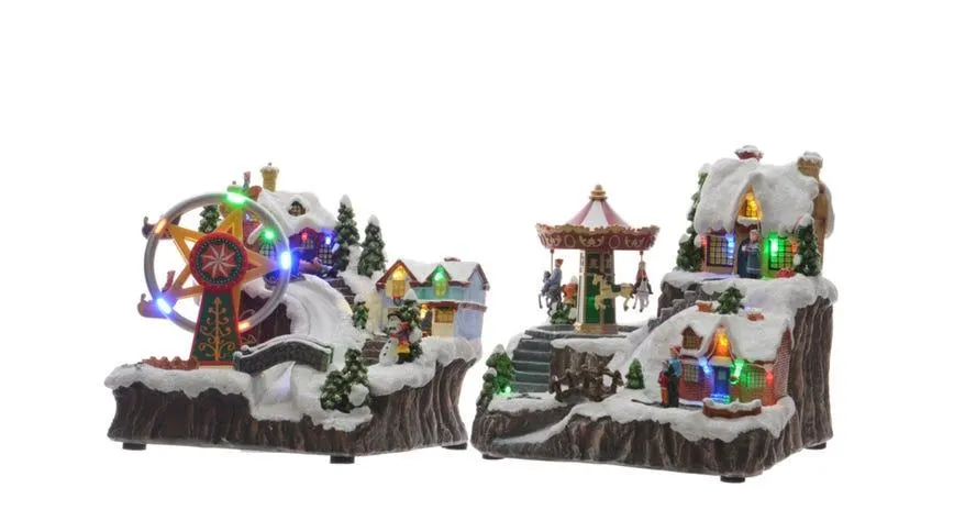 Villaggio Giostre decorazione natalizia LED