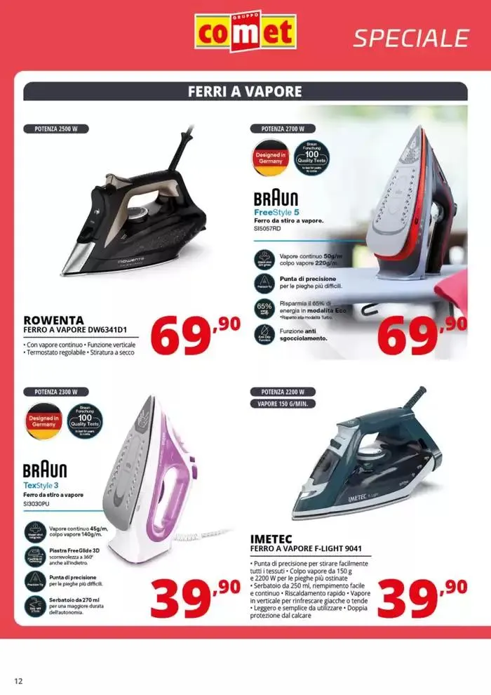 Speciale Piccoli Elettrodomestici da Comet! da 20 marzo a 2 aprile di 2025 - Pagina del volantino 12