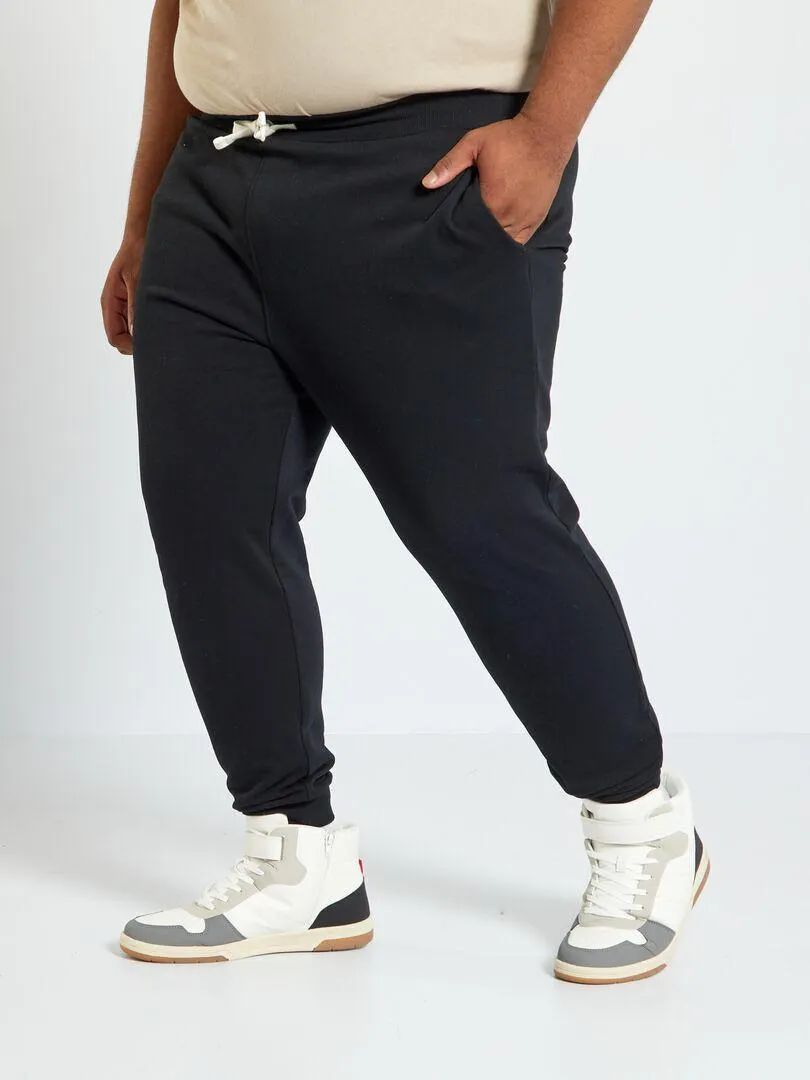 Pantaloni joggers in tessuto felpato - Nero