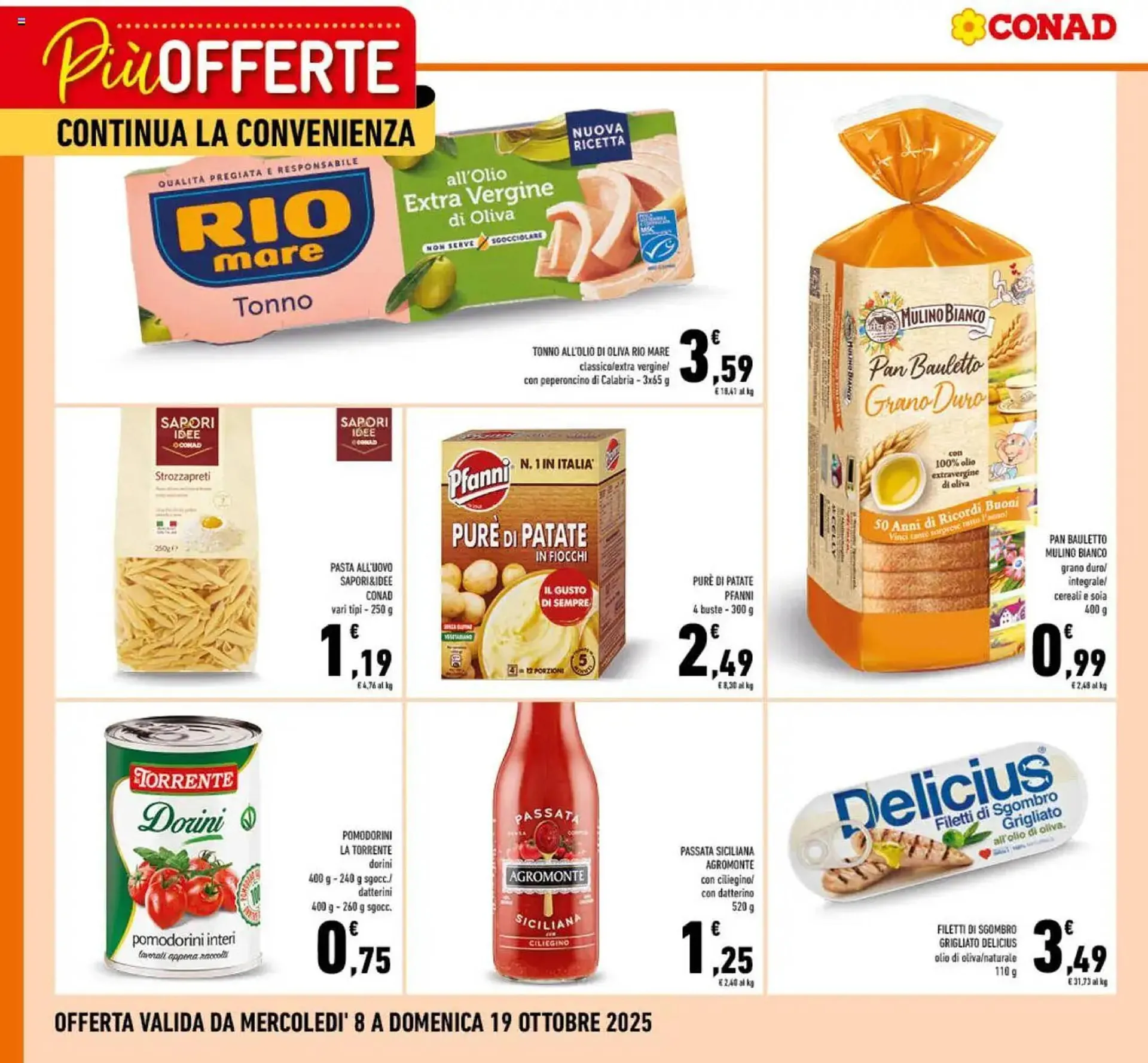 Volantino Conad da 8 ottobre a 19 ottobre di 2025 - Pagina del volantino 1