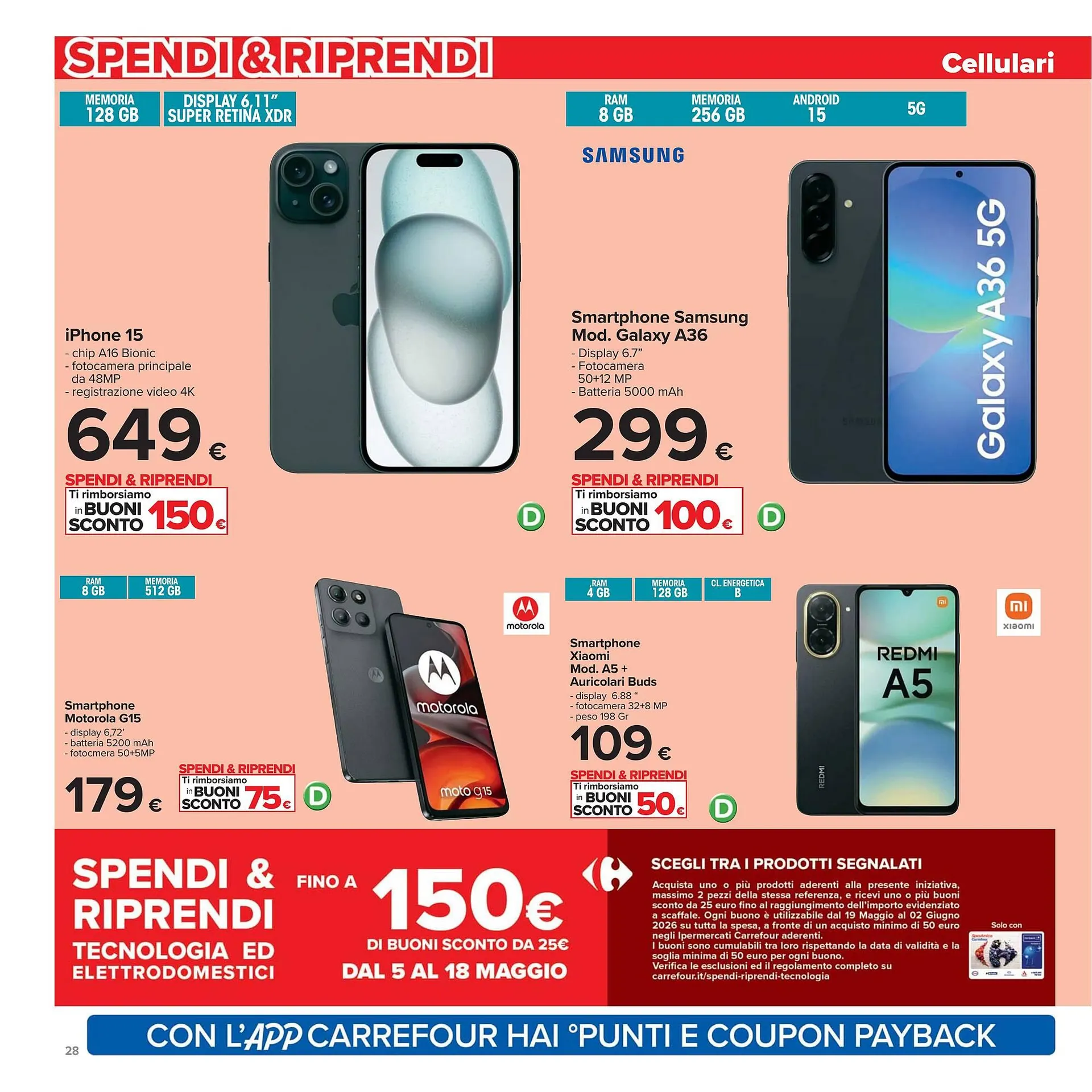 Volantino Carrefour da 5 maggio a 18 maggio di 2026 - Pagina del volantino 28