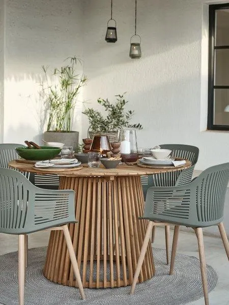 Tavolo da esterno UDBYNEDER Ø120 teak