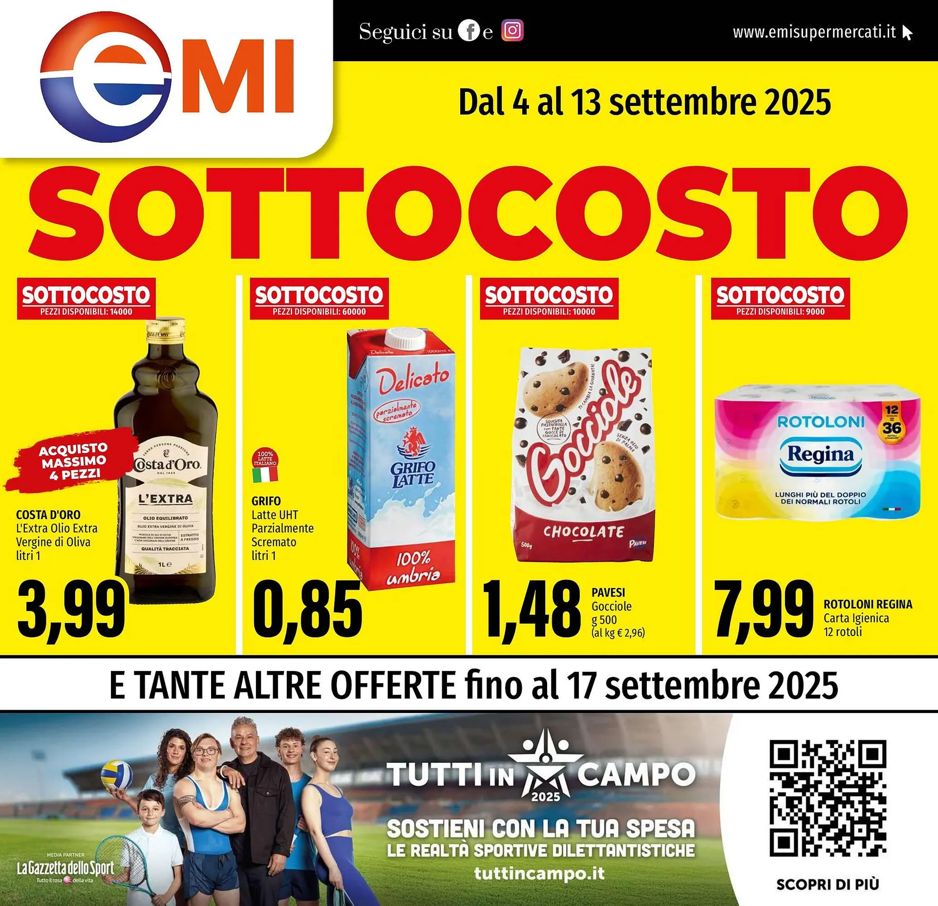 Volantino Emi Supermercati da 4 settembre a 13 settembre di 2025 - Pagina del volantino 1