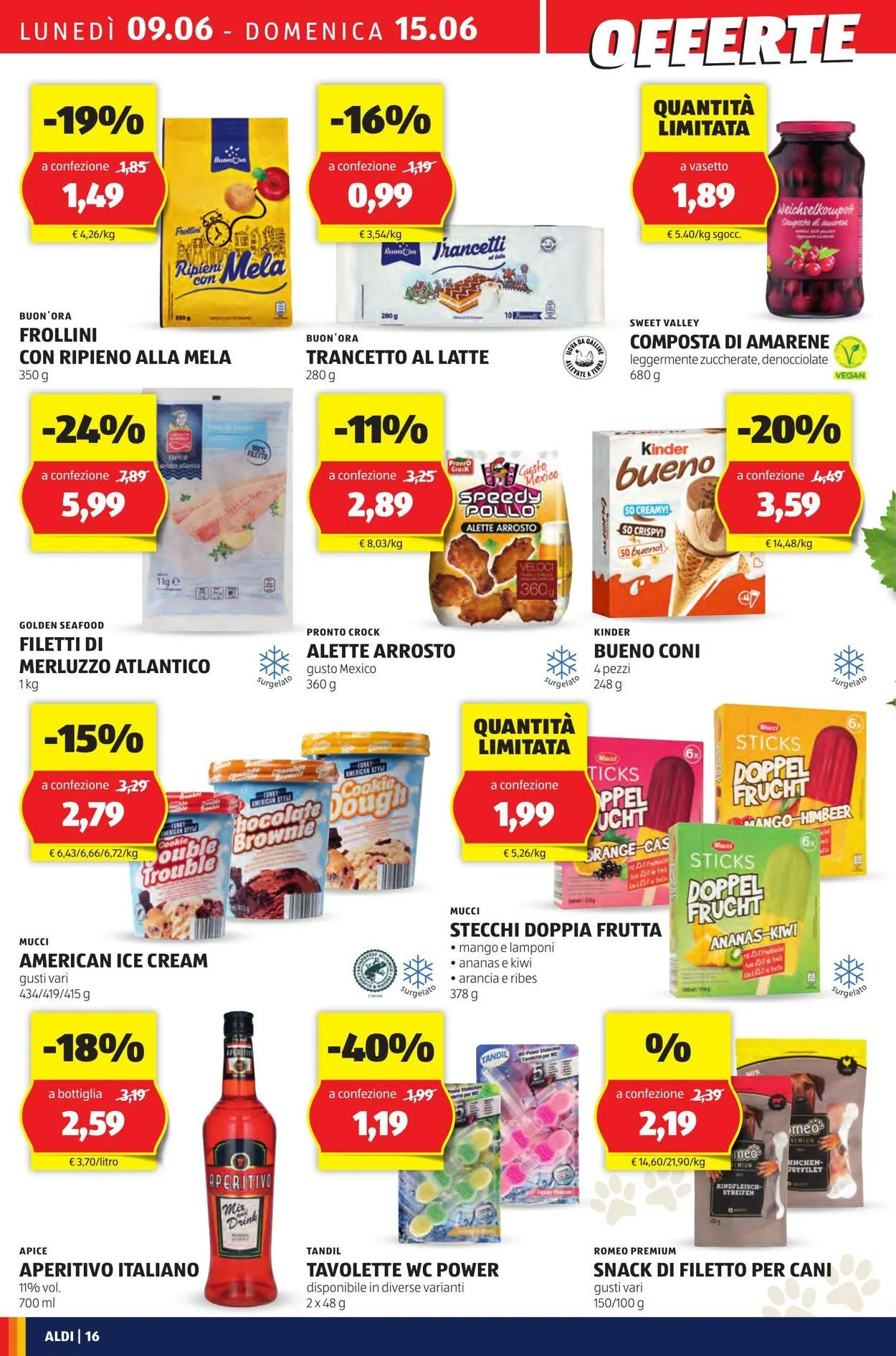 Aldi Volantino attuale da 9 giugno a 15 giugno di 2025 - Pagina del volantino 16