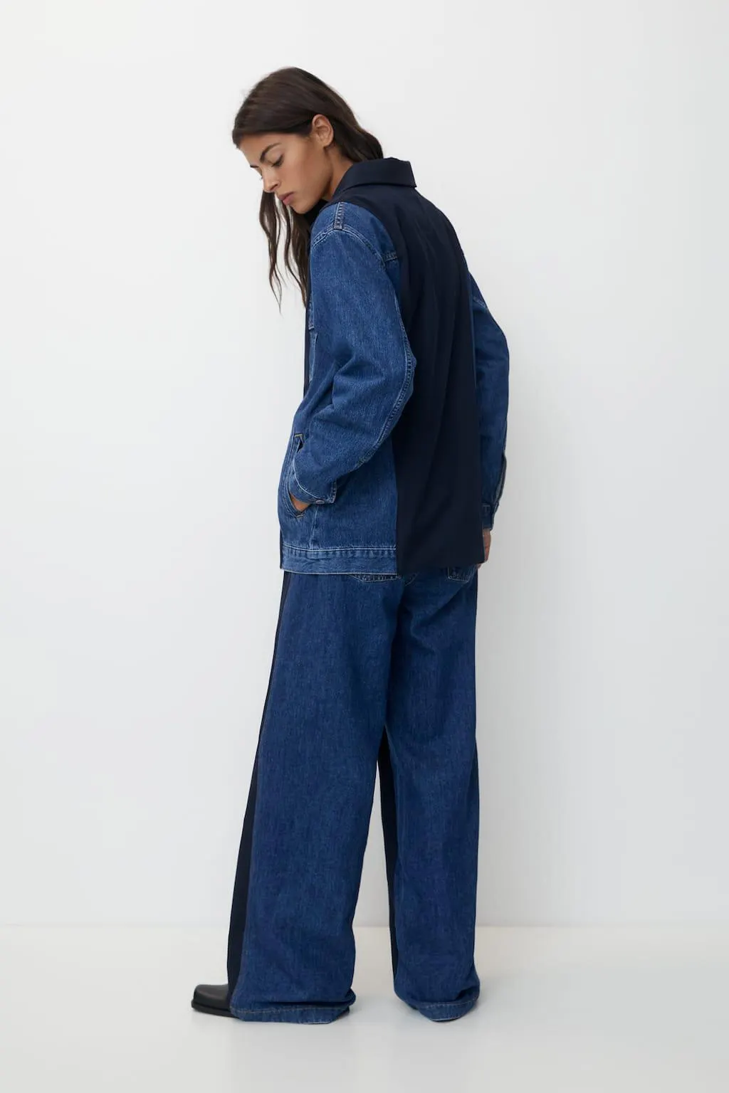 BLAZER IN DENIM COMBINATO PATCHWORK