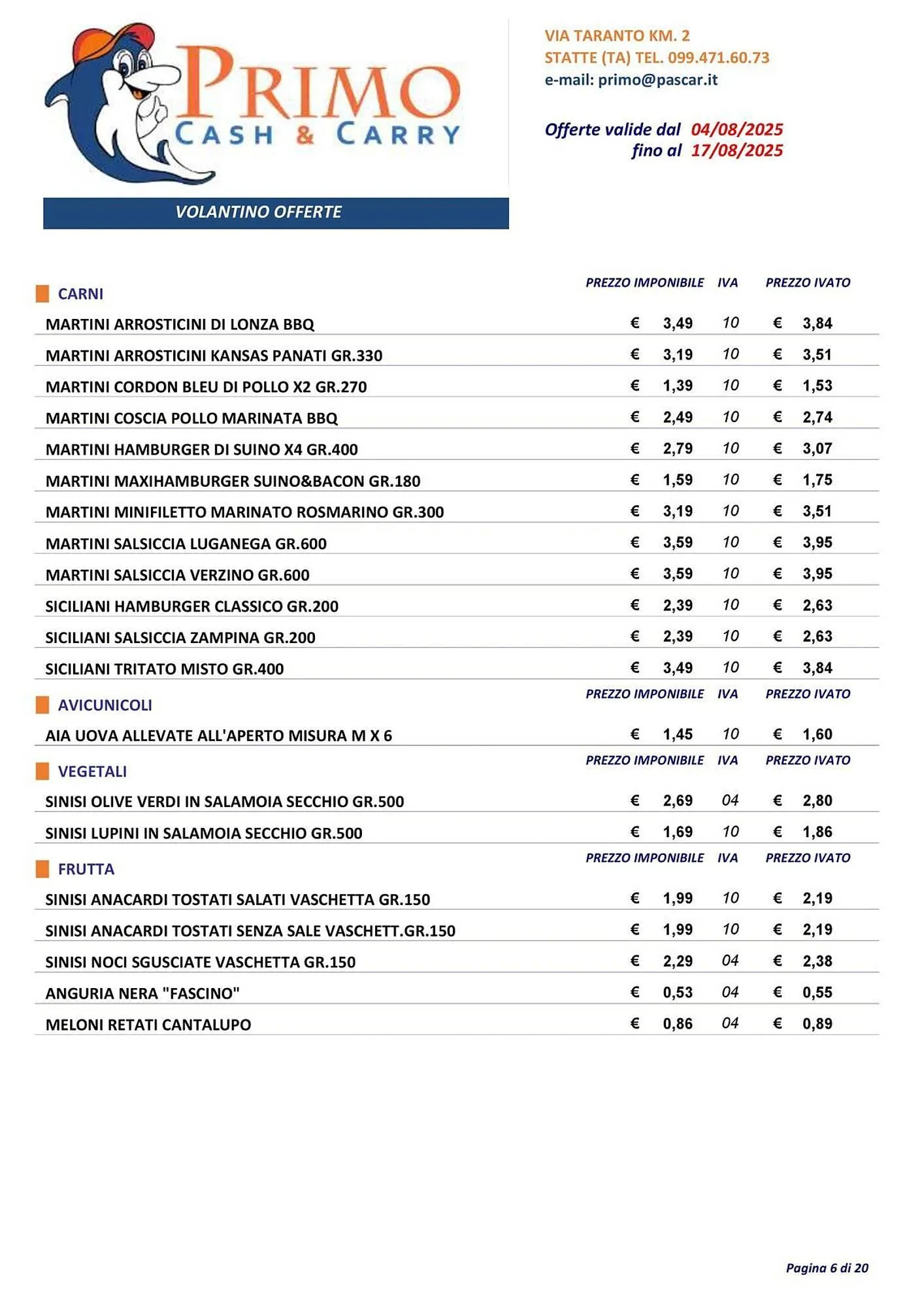Volantino Gruppo Pascar da 4 agosto a 17 agosto di 2025 - Pagina del volantino 6