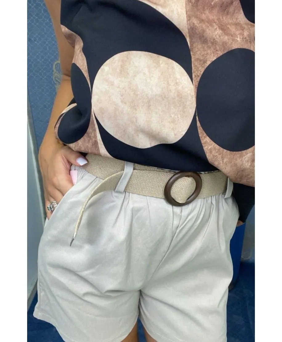 Pantaloncino cotone con cintura