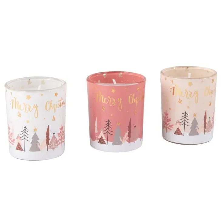 Candele di Natale profumate in vetro 3x40g