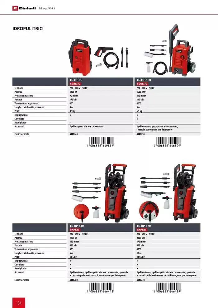 Elettroutensili 2025 da 11 febbraio a 31 dicembre di 2025 - Pagina del volantino 134
