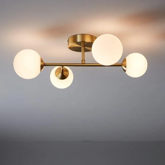 Plafoniera glamour Callas Ø 12 cm dorato IP20, 4XG9 INSPIRE