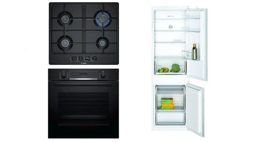 Bosch Trittico 60cm nero con frigorifero combinato