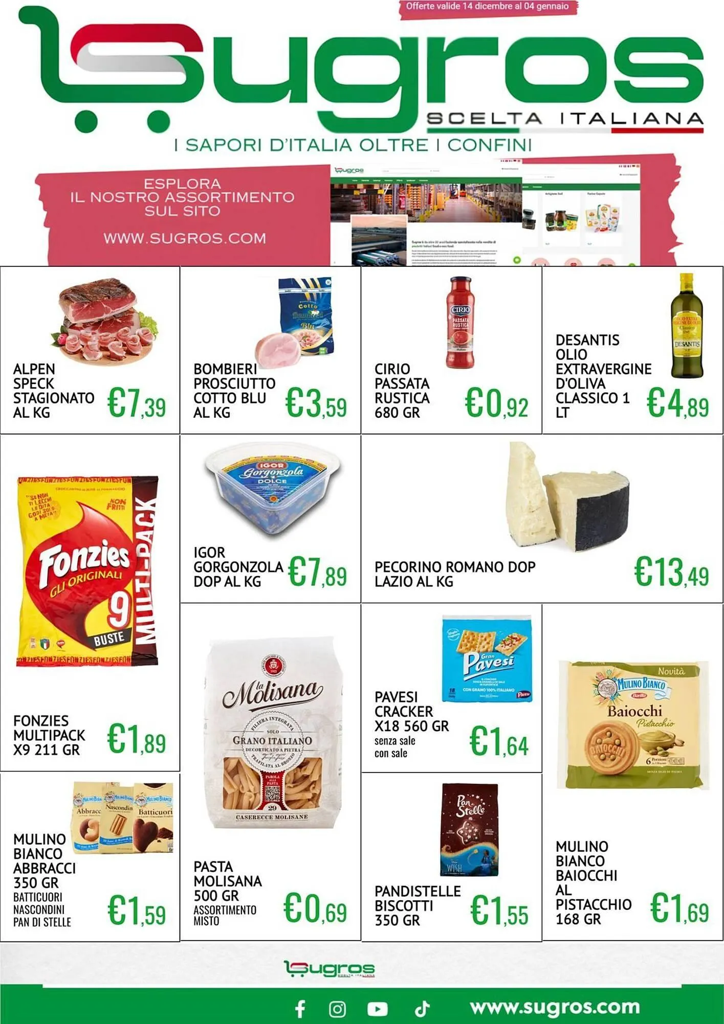 Volantino Sugros da 14 dicembre a 4 gennaio di 2026 - Pagina del volantino 1