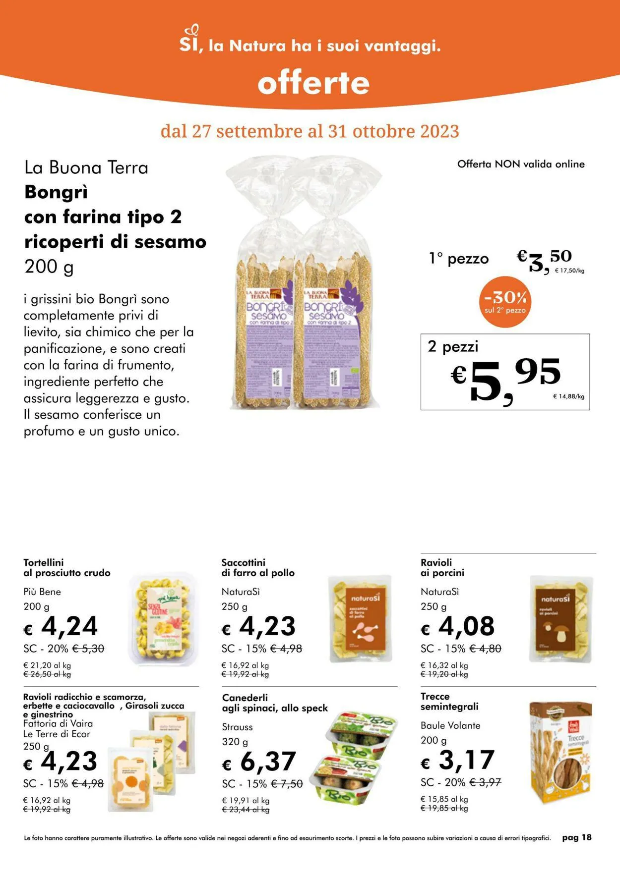 NaturaSì da 1 ottobre a 31 ottobre di 2023 - Pagina del volantino 18
