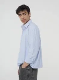 Camicia a righe boxy fit Var bianco ottico