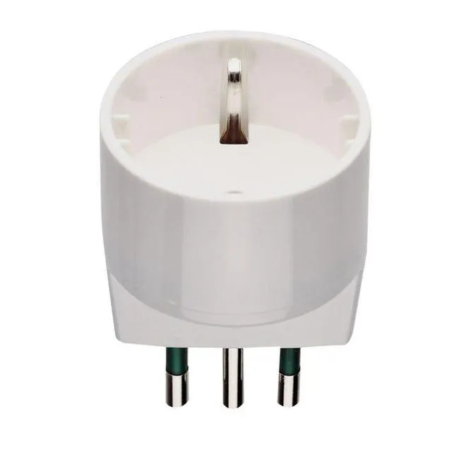 Adattatore semplice VIMAR, 1 presa, con spina 10 A, bianco