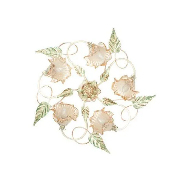 PLAFONIERA PRIMAVERA 5L VERDE AVORIO