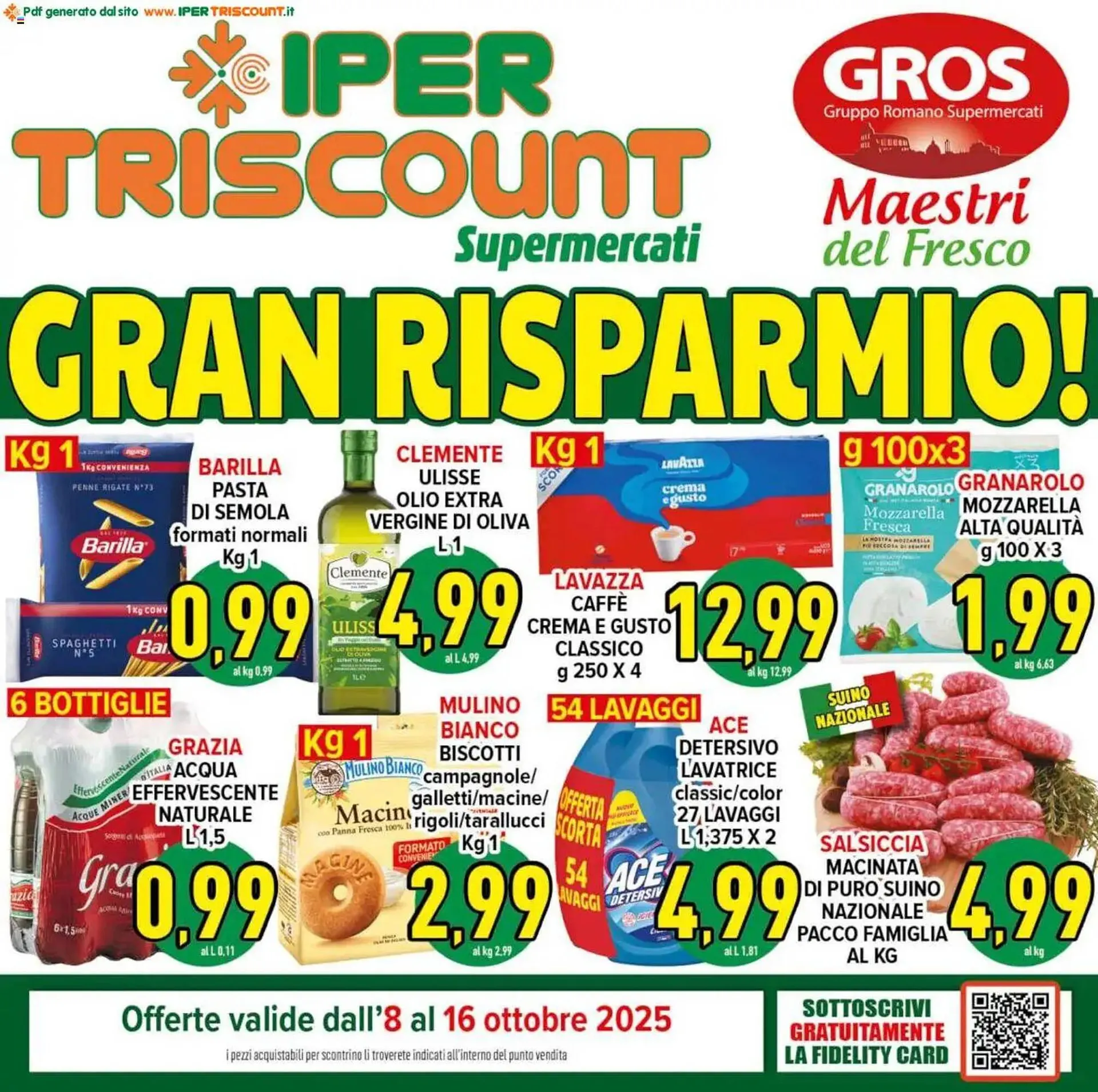 Volantino Iper Triscount da 8 ottobre a 16 ottobre di 2025 - Pagina del volantino 1