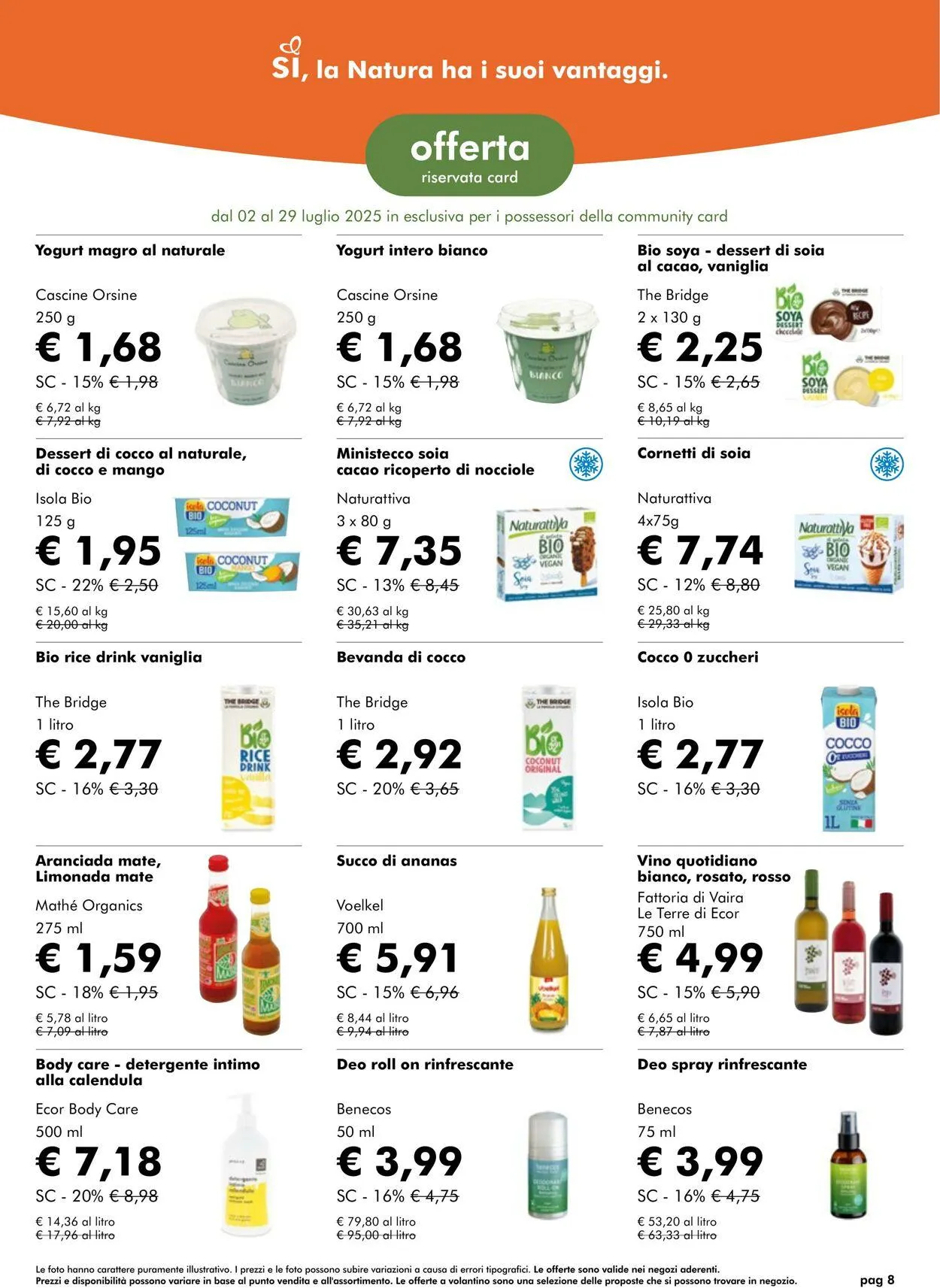 Natura Sì Volantino attuale da 31 luglio a 14 agosto di 2025 - Pagina del volantino 8