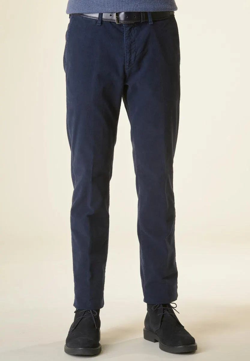 Pantalone blu fustagno Galles regular