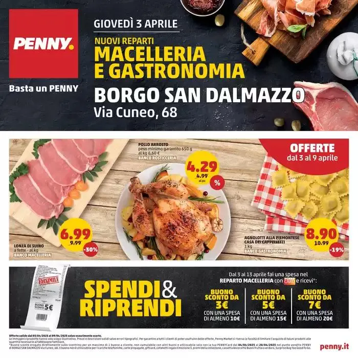 Nuovi reparti macelleria e gastronomia da 3 aprile a 9 aprile di 2025 - Pagina del volantino 1
