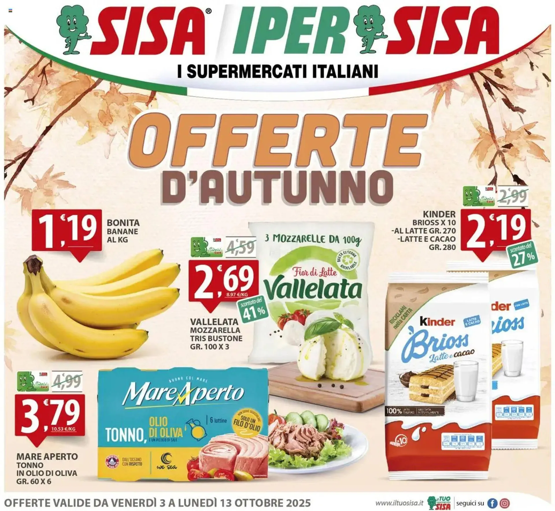 Volantino Sisa da 3 ottobre a 13 ottobre di 2025 - Pagina del volantino 1