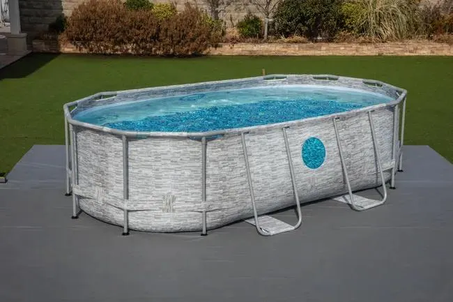 Piscina fuori terra tubolare BESTWAY Swimvista grigio L int 4.27 x 2.5 m