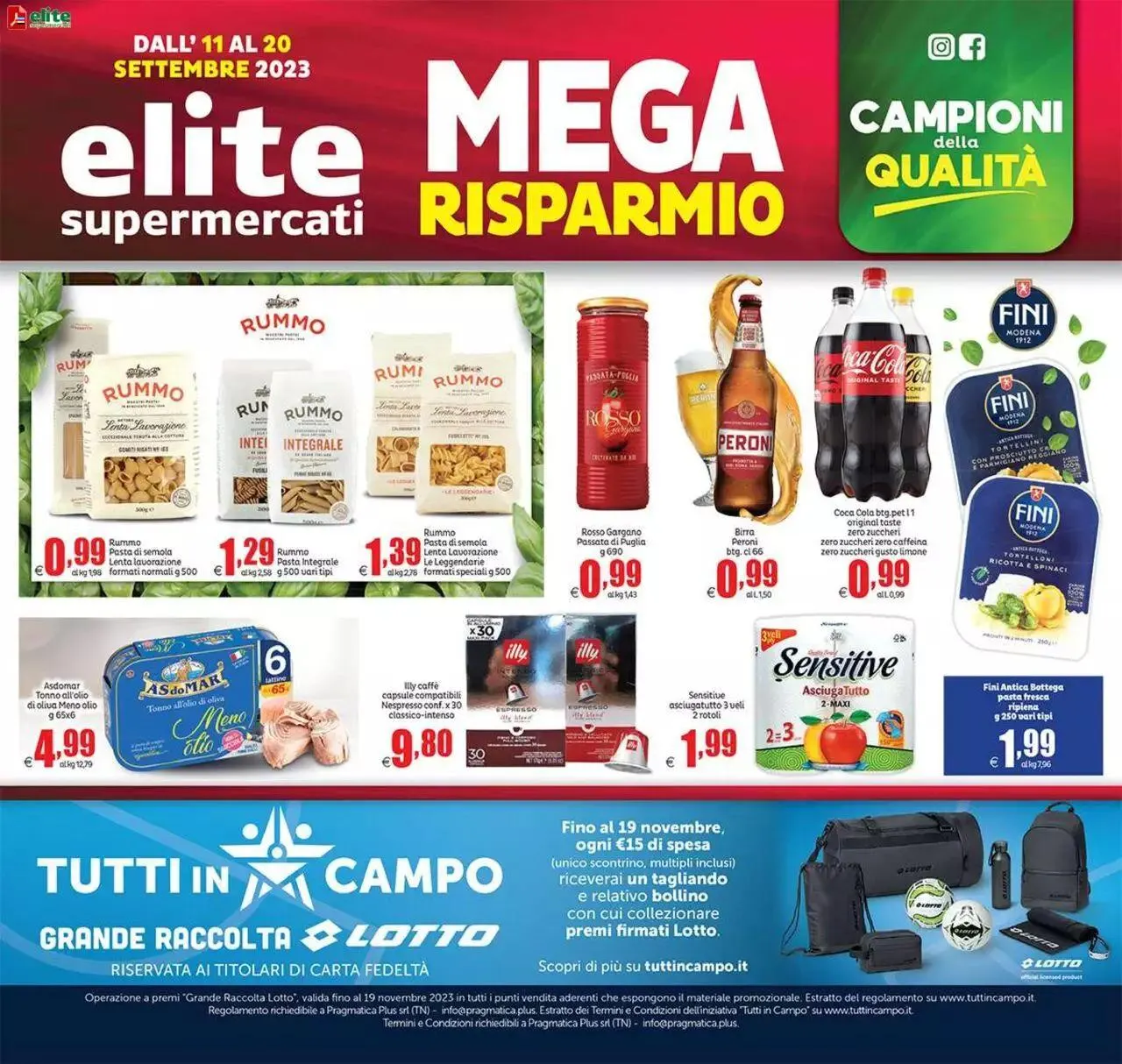 Volantino Elite Supermercati da 11 settembre a 20 settembre di 2023 - Pagina del volantino 1
