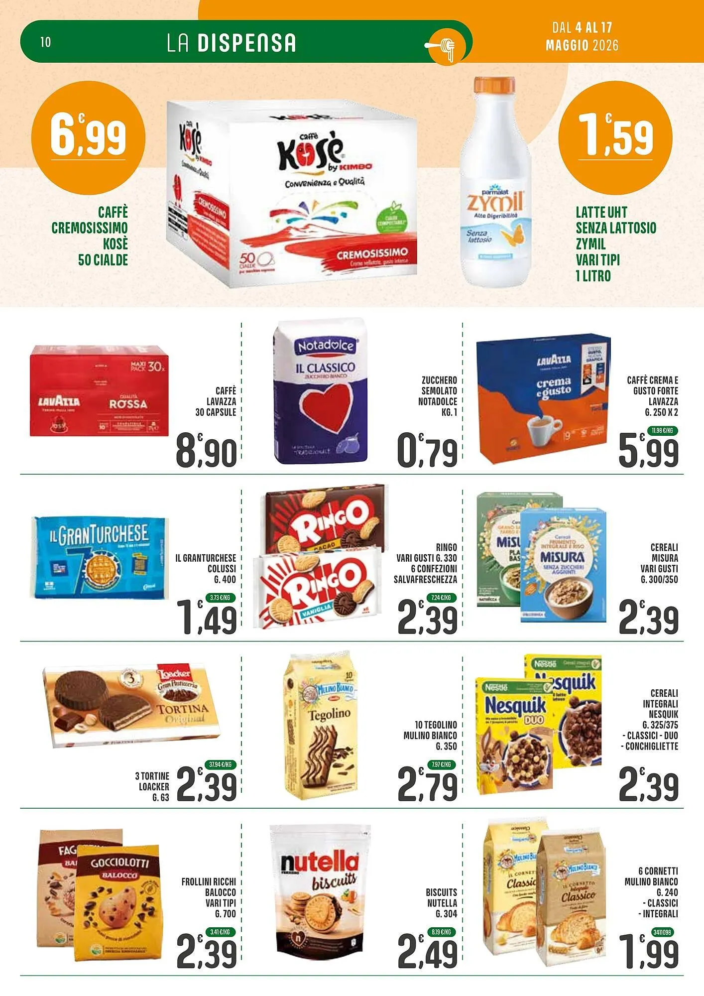Volantino La Mimosa Supermercati da 4 maggio a 17 maggio di 2026 - Pagina del volantino 10