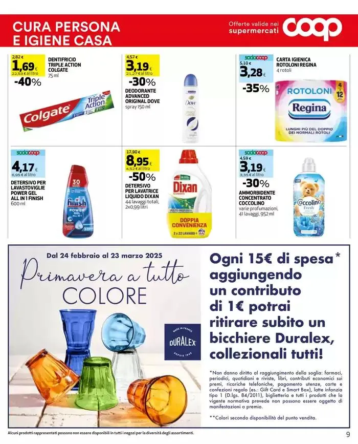 25% su prodotti solidal Coop e libera terra da 20 marzo a 26 marzo di 2025 - Pagina del volantino 9