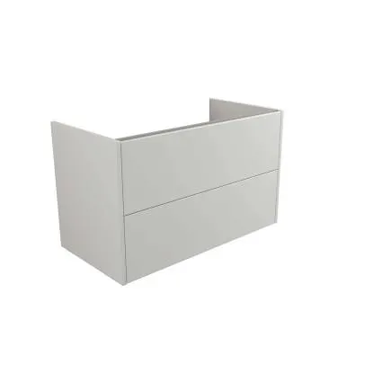 Base lavabo sospesa 90x45x54 cm bco lucido con 2 cassetti push & pull