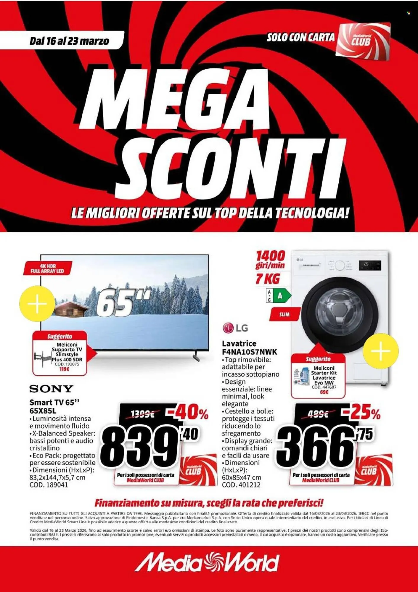Volantino MediaWorld da 16 marzo a 23 marzo di 2026 - Pagina del volantino 1