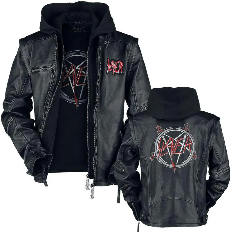 Pentagram | Giacca di pelle | nero | Slayer