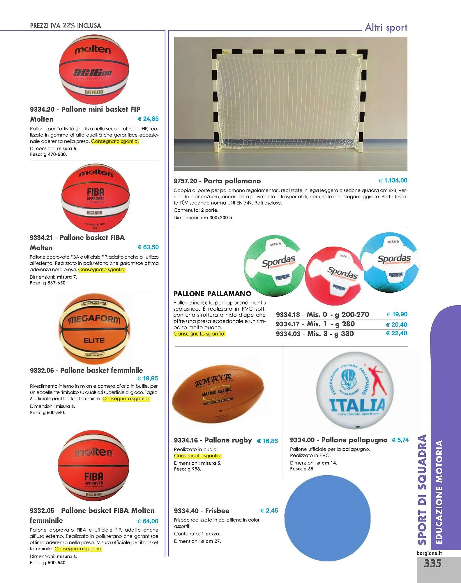 Volantino Borgione Sport da 31 dicembre a 31 dicembre di 2025 - Pagina del volantino 335