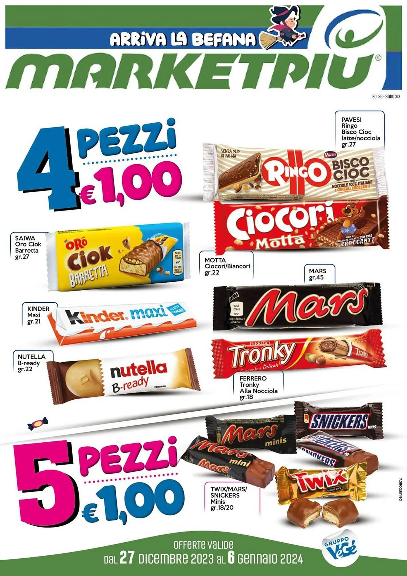 Volantino Marketpiù da 4 gennaio a 6 gennaio di 2024 - Pagina del volantino 1