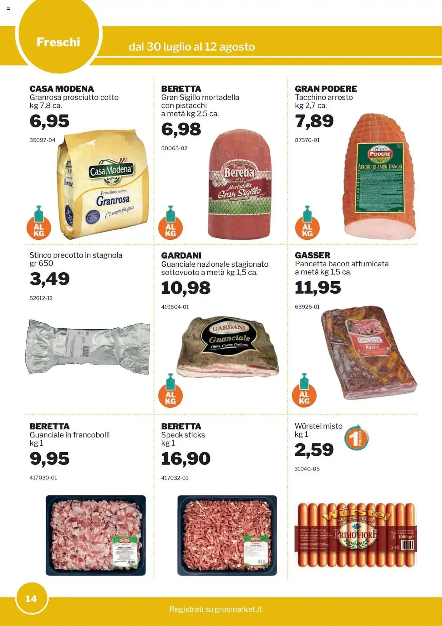 Volantino GrosMarket da 30 luglio a 12 agosto di 2025 - Pagina del volantino 14