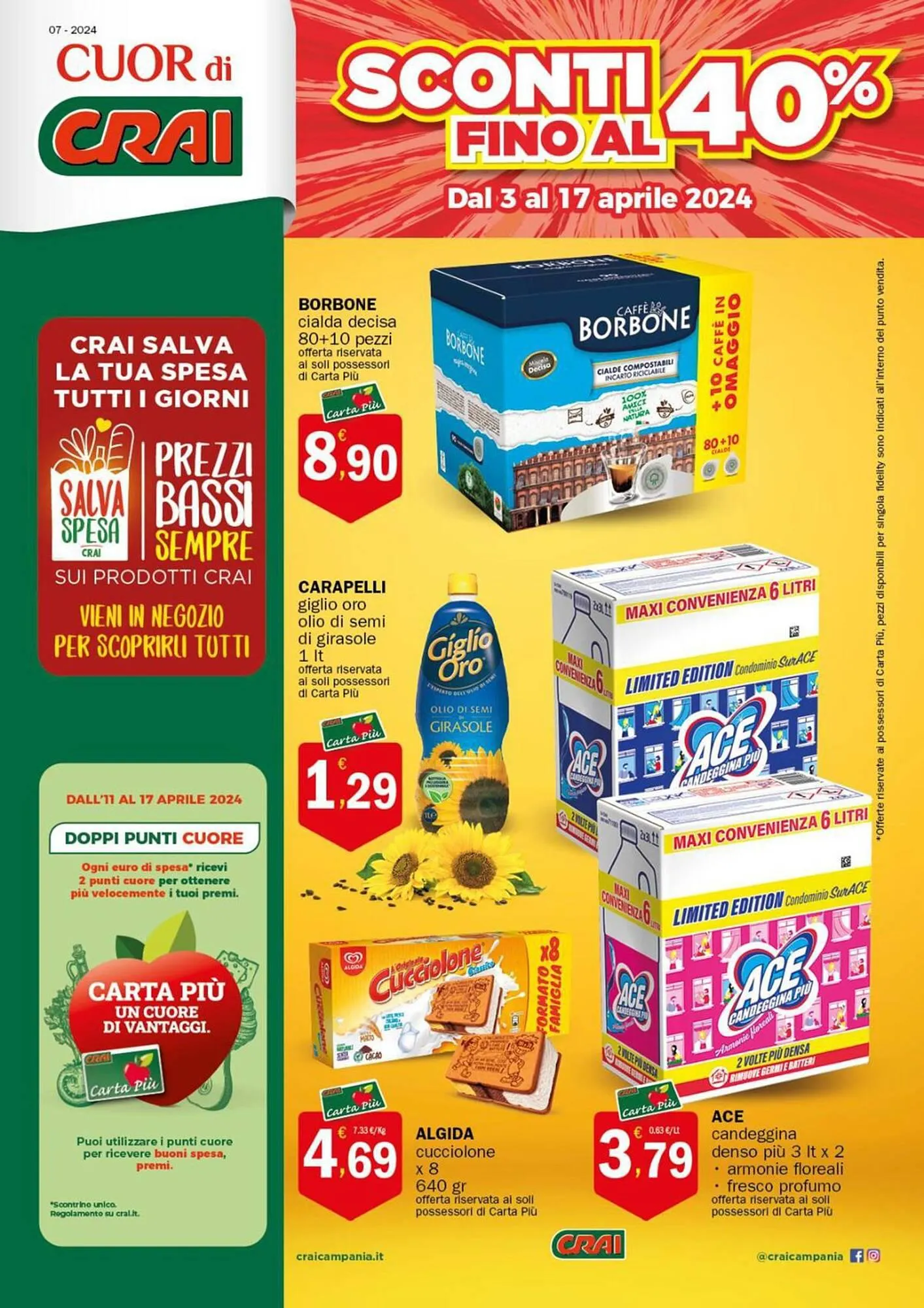 Volantino Cuor di Crai da 3 aprile a 17 aprile di 2024 - Pagina del volantino 1