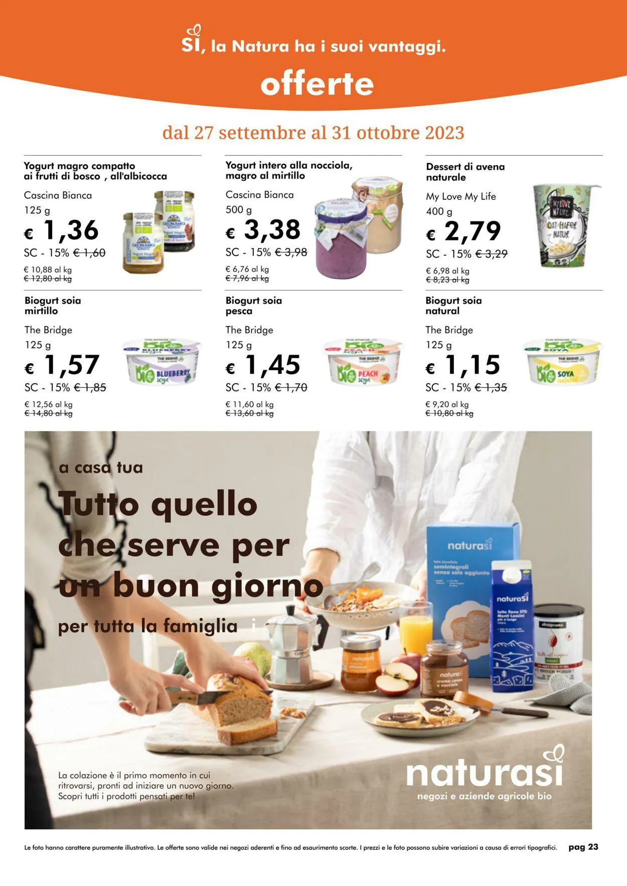 NaturaSì da 1 ottobre a 31 ottobre di 2023 - Pagina del volantino 23