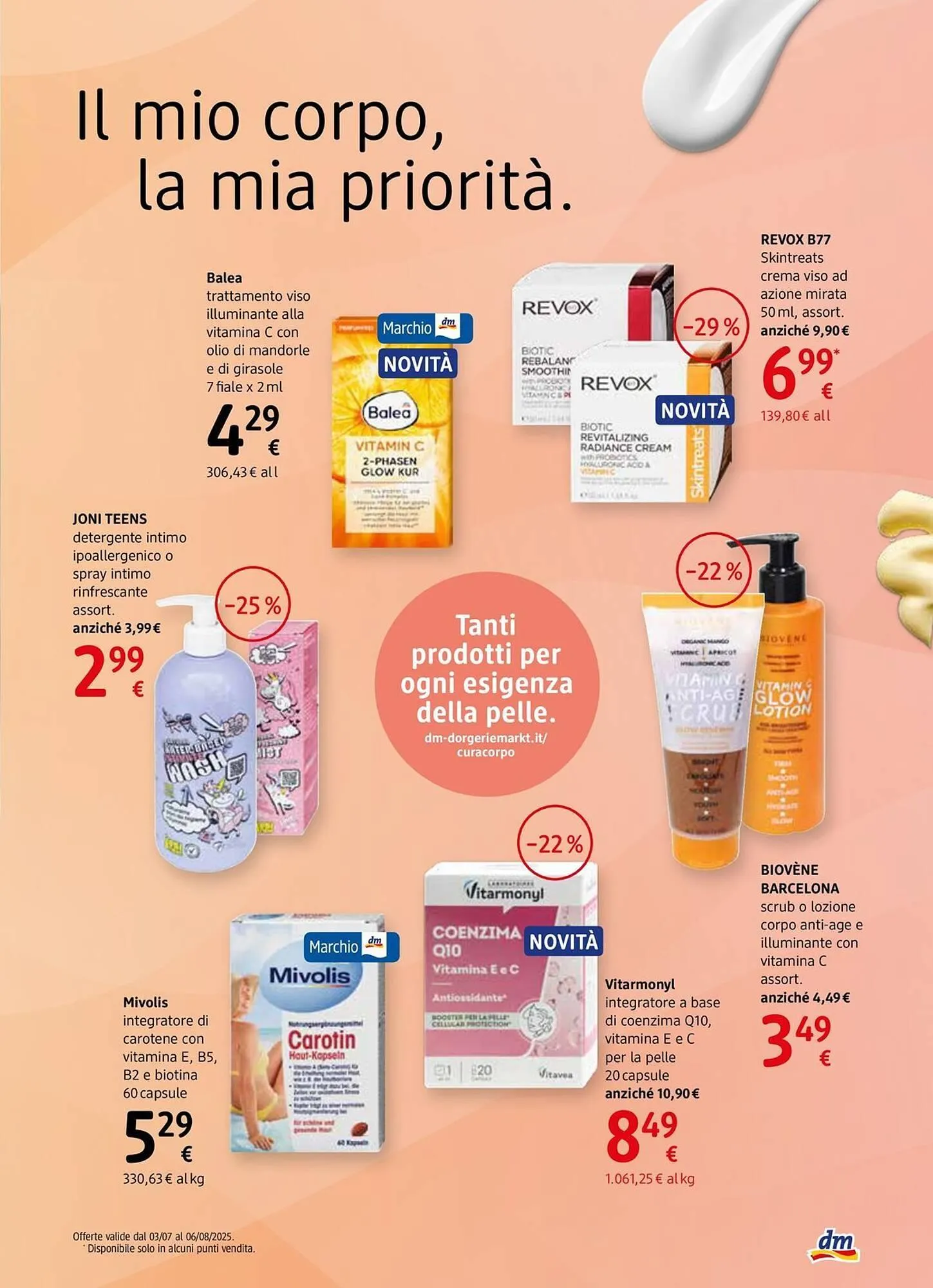 Volantino dm drogerie markt da 3 luglio a 6 agosto di 2025 - Pagina del volantino 3