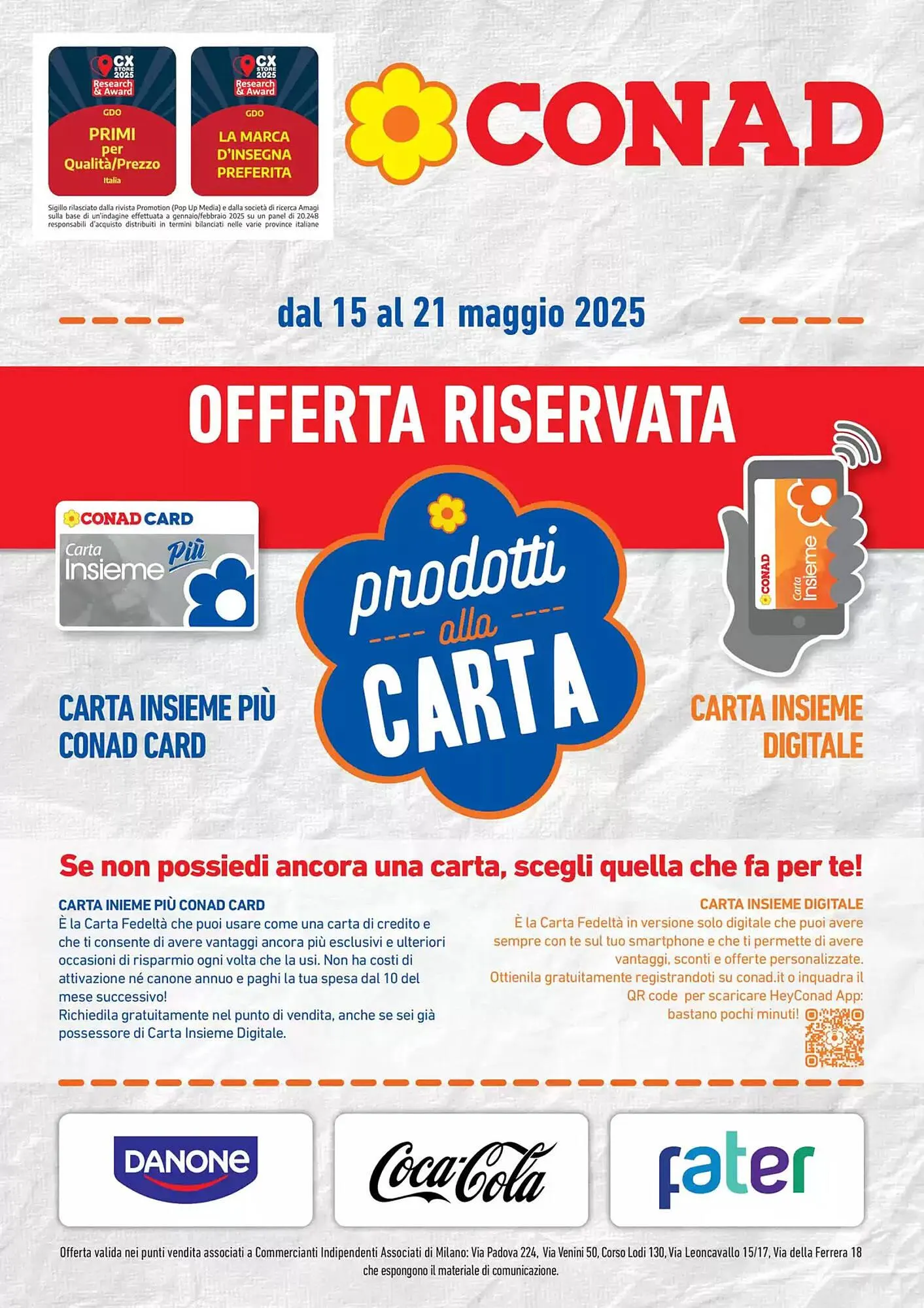 Volantino Conad da 15 maggio a 21 maggio di 2025 - Pagina del volantino 1