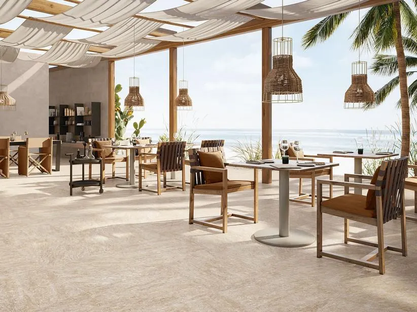 Piastrella Mineral Sand XOUT 60,4X60,4 Gres Esterni Spessore 20mm Effetto Pietra Beige